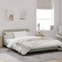 Bed frame with light gray velvet headboard 140x190cm by , Beds and slatted bases - Ref: Foro24-373172, Price: 150,10 €, Disco...