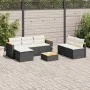 Garden sofa and cushion set 5 pieces black acacia synthetic rattan by , Garden sets - Ref: Foro24-3213537, Price: 446,37 €, D...