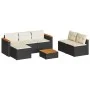 Gartensofa- und Kissenset, 5-teilig, schwarze Akazie, synthetisches Rattan von , Gartensets - Ref: Foro24-3213537, Preis: 446...