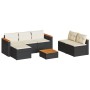 Set sofás jardín y cojines 5 pzas ratán sintético acacia negro de , Conjuntos de jardín - Ref: Foro24-3213537, Precio: 390,32...