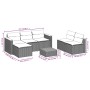 Set sofás jardín y cojines 5 pzas ratán sintético acacia negro de , Conjuntos de jardín - Ref: Foro24-3213537, Precio: 390,32...