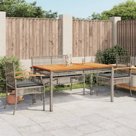 5-piece garden dining set with gray synthetic rattan cushions by , Garden sets - Ref: Foro24-3213577, Price: 486,02 €, Discou...