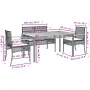 5-piece garden dining set with gray synthetic rattan cushions by , Garden sets - Ref: Foro24-3213577, Price: 486,02 €, Discou...