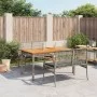 Set comedor de jardín 3 piezas con cojines ratán sintético gris de , Conjuntos de jardín - Ref: Foro24-3213575, Precio: 359,3...
