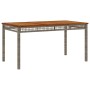 3-teilige Garten-Essgruppe mit grauen synthetischen Rattankissen von , Gartensets - Ref: Foro24-3213575, Preis: 307,44 €, Rab...