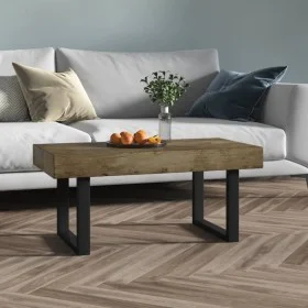 Couchtisch aus MDF und Eisen, dunkelbraun und schwarz, 90 x 45 x 40 cm von vidaXL, Couchtisch - Ref: Foro24-286100, Preis: 97...