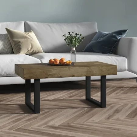 MDF and iron coffee table dark brown and black 90x45x40 cm by vidaXL, Coffee table - Ref: Foro24-286100, Price: 97,15 €, Disc...