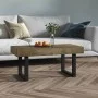 MDF and iron coffee table dark brown and black 90x45x40 cm by vidaXL, Coffee table - Ref: Foro24-286100, Price: 97,15 €, Disc...