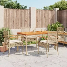 5-piece garden dining set with beige synthetic rattan cushions by , Garden sets - Ref: Foro24-3213580, Price: 411,28 €, Disco...