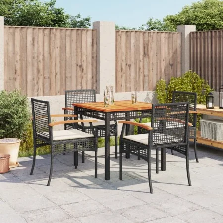 5-piece garden furniture set with black synthetic rattan cushions by , Garden sets - Ref: Foro24-3213561, Price: 334,65 €, Di...