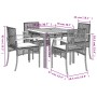 5-teiliges Gartenmöbel-Set mit schwarzen synthetischen Rattankissen von , Gartensets - Ref: Foro24-3213561, Preis: 290,79 €, ...