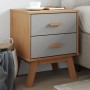 OLDEN bedside table solid gray and brown pine wood by , Nightstands - Ref: Foro24-358583, Price: 69,32 €, Discount: %