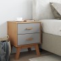 OLDEN bedside table solid gray and brown pine wood by , Nightstands - Ref: Foro24-358583, Price: 69,32 €, Discount: %