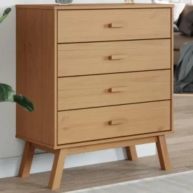 OLDEN Nachttisch aus massivem braunem Kiefernholz von , Schubladen - Ref: Foro24-358588, Preis: 139,05 €, Rabatt: %