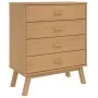 OLDEN bedside table solid brown pine wood by , Drawers - Ref: Foro24-358588, Price: 141,74 €, Discount: %
