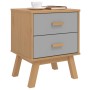 OLDEN bedside table solid gray and brown pine wood by , Nightstands - Ref: Foro24-358583, Price: 69,32 €, Discount: %