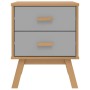 OLDEN bedside table solid gray and brown pine wood by , Nightstands - Ref: Foro24-358583, Price: 69,32 €, Discount: %