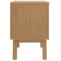 Mesita de noche OLDEN madera maciza de pino gris y marrón de , Mesitas de noche - Ref: Foro24-358583, Precio: 70,58 €, Descue...