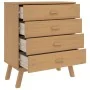 OLDEN Nachttisch aus massivem braunem Kiefernholz von , Schubladen - Ref: Foro24-358588, Preis: 144,40 €, Rabatt: %