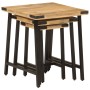 Stapelbare Couchtische 3-teilig aus massivem Mangoholz und Eisen von , Seitentische - Ref: Foro24-372735, Preis: 59,57 €, Rab...