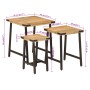Stapelbare Couchtische 3-teilig aus massivem Mangoholz und Eisen von , Seitentische - Ref: Foro24-372735, Preis: 59,57 €, Rab...