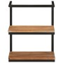Wandregal aus massivem Akazienholz und Eisen, 40 x 30 x 50 cm von , Badezimmermöbel - Ref: Foro24-372749, Preis: 66,56 €, Rab...