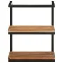 Wandregal aus massivem Akazienholz und Eisen, 40 x 30 x 50 cm von , Badezimmermöbel - Ref: Foro24-372749, Preis: 48,90 €, Rab...