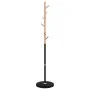 Perchero de hierro con recubrimiento en polvo negro 172 cm de , Percheros para sombreros y abrigos - Ref: Foro24-377087, Prec...