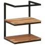 Estante de pared madera maciza de acacia y hierro 40x30x50 cm de , Muebles de baño - Ref: Foro24-372749, Precio: 48,91 €, Des...