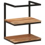 Wandregal aus massivem Akazienholz und Eisen, 40 x 30 x 50 cm von , Badezimmermöbel - Ref: Foro24-372749, Preis: 66,56 €, Rab...