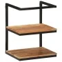 Estante de pared madera maciza de acacia y hierro 40x30x50 cm de , Muebles de baño - Ref: Foro24-372749, Precio: 48,91 €, Des...