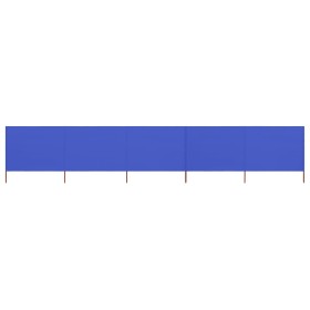 Paravientos de 5 paneles tela azul celeste 600x120 cm de vidaXL, Sombrillas - Ref: Foro24-47165, Precio: 61,59 €, Descuento: %
