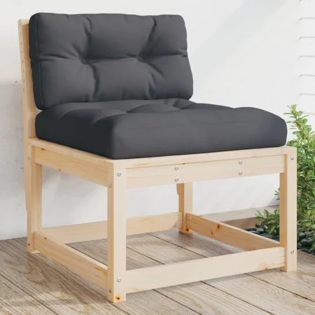 Garden sofa with solid pine wood cushions by , Outdoor sofas - Ref: Foro24-844689, Price: 71,75 €, Discount: %