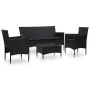 4-piece garden furniture set and black synthetic rattan cushions by vidaXL, Garden sets - Ref: Foro24-45891, Price: 231,92 €,...