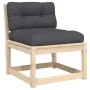 Garden sofa with solid pine wood cushions by , Outdoor sofas - Ref: Foro24-844689, Price: 71,75 €, Discount: %