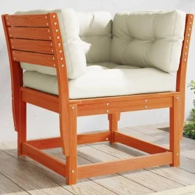 Garden sofa armrest cushions solid pine wood brown wax by , Outdoor sofas - Ref: Foro24-844696, Price: 133,43 €, Discount: %