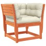 Garden sofa armrest cushions solid pine wood brown wax by , Outdoor sofas - Ref: Foro24-844696, Price: 134,82 €, Discount: %