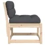 Garden sofa with solid pine wood cushions by , Outdoor sofas - Ref: Foro24-844689, Price: 71,75 €, Discount: %