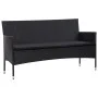 4-piece garden furniture set and black synthetic rattan cushions by vidaXL, Garden sets - Ref: Foro24-45891, Price: 231,92 €,...