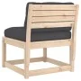 Garden sofa with solid pine wood cushions by , Outdoor sofas - Ref: Foro24-844689, Price: 71,75 €, Discount: %