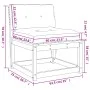 Garden sofa with solid pine wood cushions by , Outdoor sofas - Ref: Foro24-844689, Price: 71,75 €, Discount: %