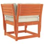 Garden sofa armrest cushions solid pine wood brown wax by , Outdoor sofas - Ref: Foro24-844696, Price: 134,82 €, Discount: %