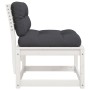 Gartensofas mit Kissen 2 Stück aus massivem weißem Kiefernholz von , Outdoor-Sofas - Ref: Foro24-844705, Preis: 151,52 €, Rab...