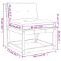 Garden sofas with cushions 2 pcs solid white pine wood by , Outdoor sofas - Ref: Foro24-844705, Price: 151,52 €, Discount: %