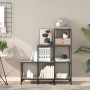 Sonoma-Regal aus Holzwerkstoff und grauem Metall, 92 x 30 x 102 cm von , Bücherregale und Regale - Ref: Foro24-845439, Preis:...