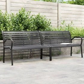 Double steel and WPC garden bench 231 cm by , garden benches - Ref: Foro24-366538, Price: 312,02 €, Discount: %