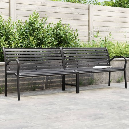 Double steel and WPC garden bench 231 cm by , garden benches - Ref: Foro24-366538, Price: 318,34 €, Discount: %