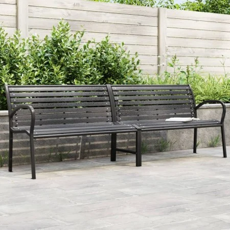 Double steel and WPC garden bench 231 cm by , garden benches - Ref: Foro24-366538, Price: 311,83 €, Discount: %