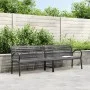 Double steel and WPC garden bench 231 cm by , garden benches - Ref: Foro24-366538, Price: 311,83 €, Discount: %