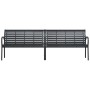 Double steel and WPC garden bench 231 cm by , garden benches - Ref: Foro24-366538, Price: 318,34 €, Discount: %